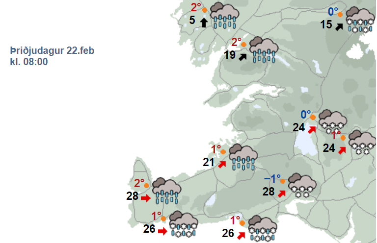 Viðbragðsáætlun vegna veðurs