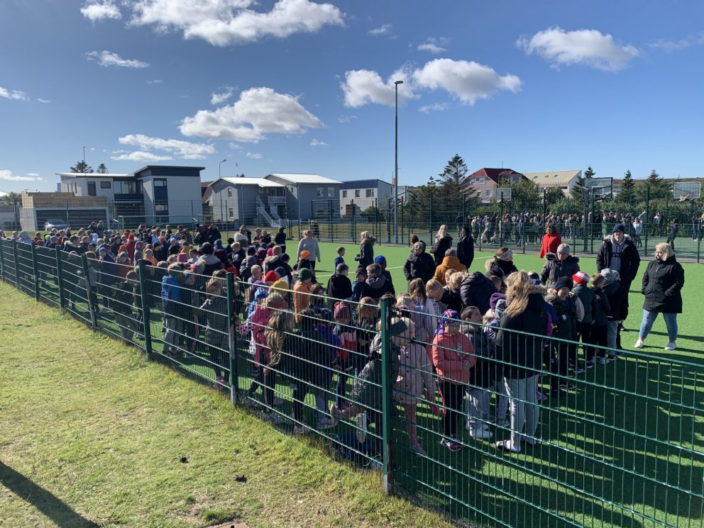 Frá brunaæfingu í september 2020.