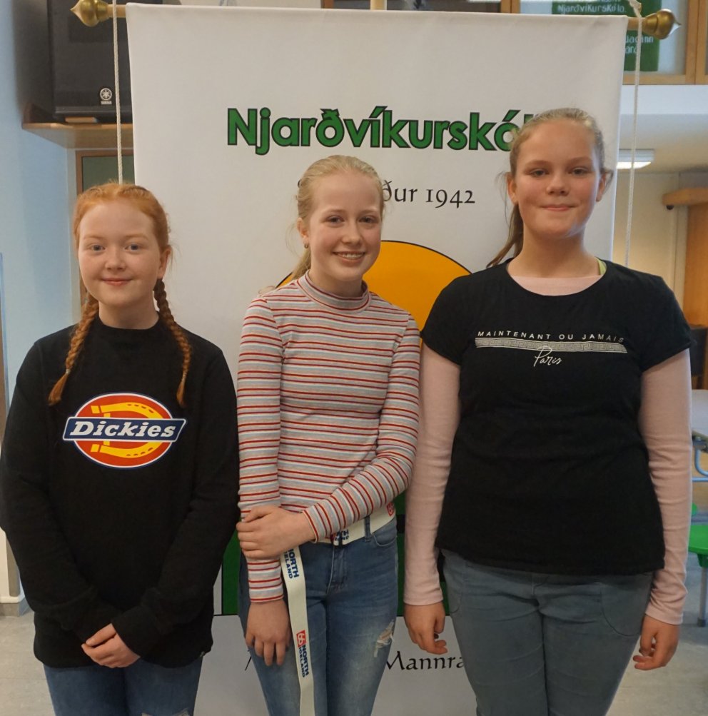 Lilja Rún Gunnarsdóttir, Bríet Björk Hauksdóttir og Sólrún Brynja Einarsdóttir.