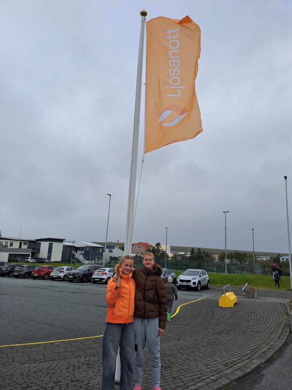 Kristinn Einar og Þorgerður Tinna, formaður og varaformaður nemendafélags Njarðvíkurskóla.