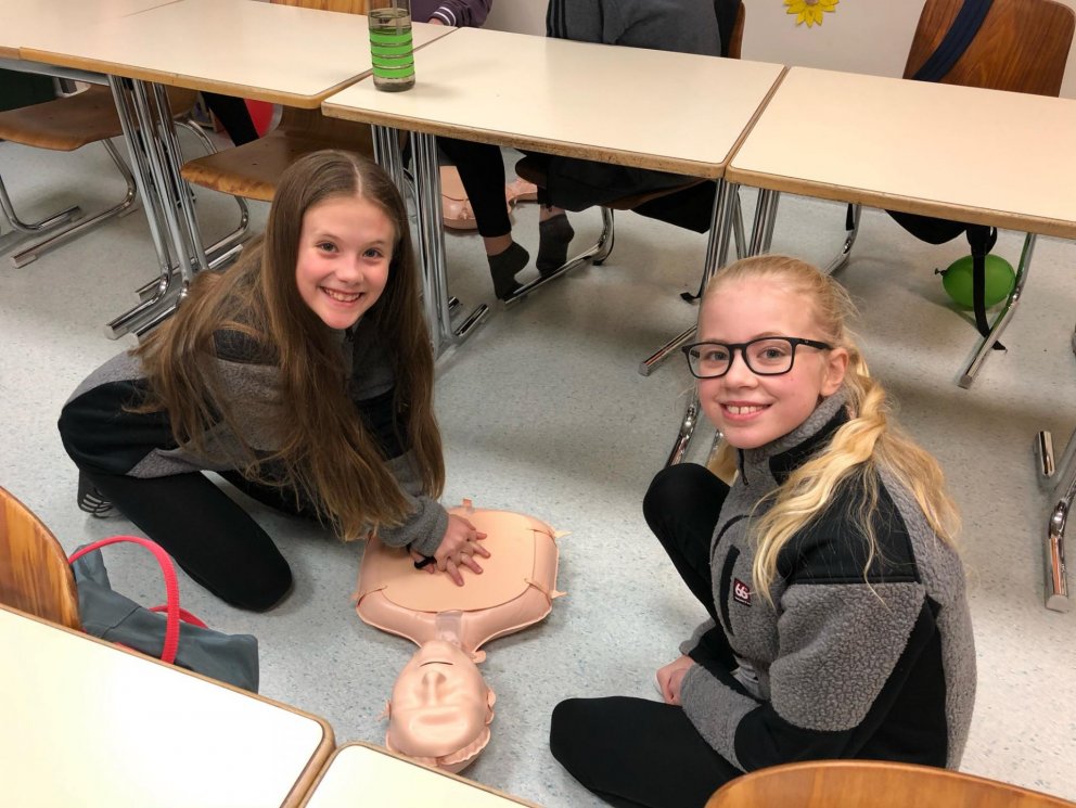 Frá kennslunni í dag.