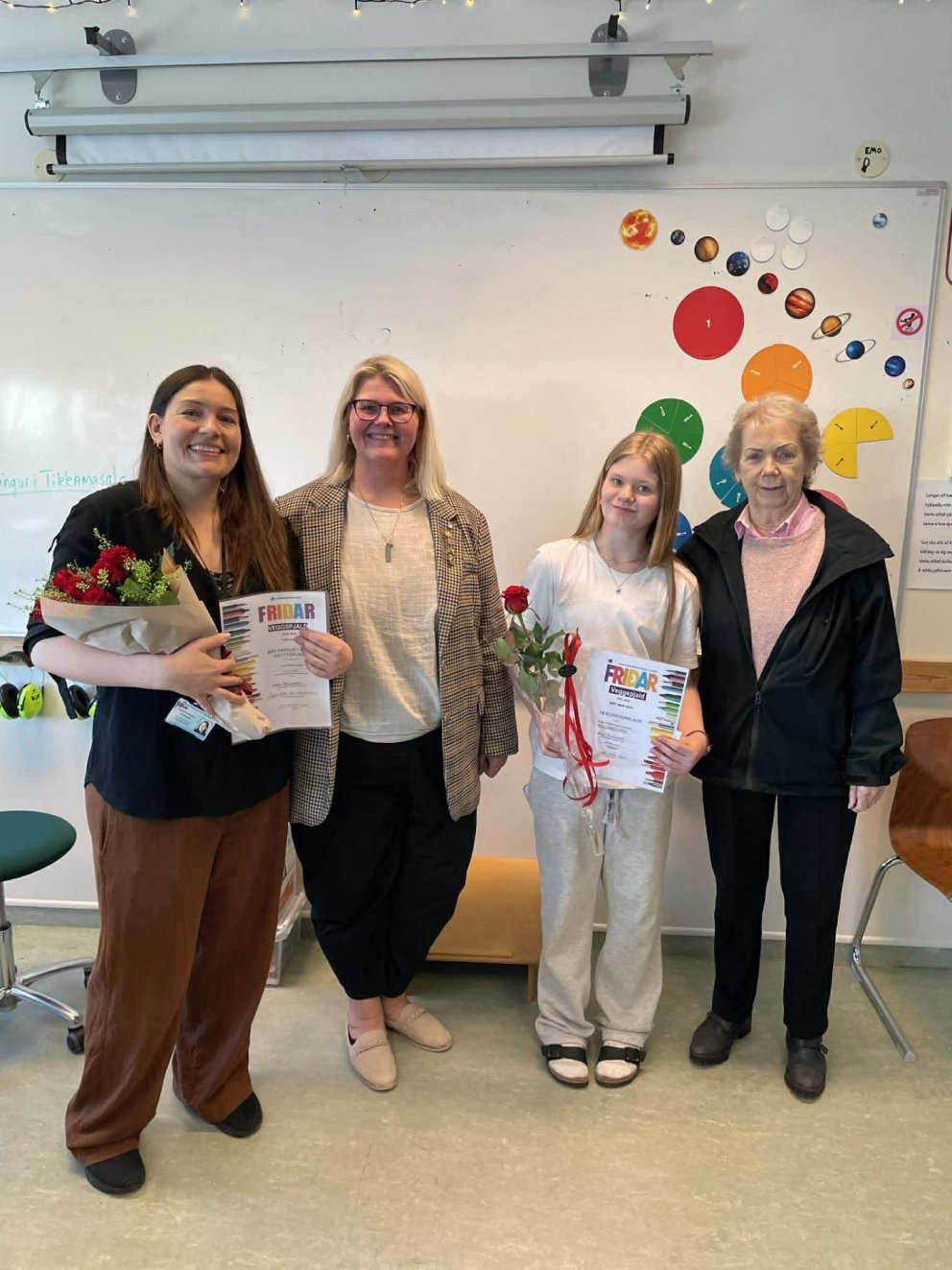 Helena Maria, Inga Lóa, Helga Margrét og Guðbjörg.