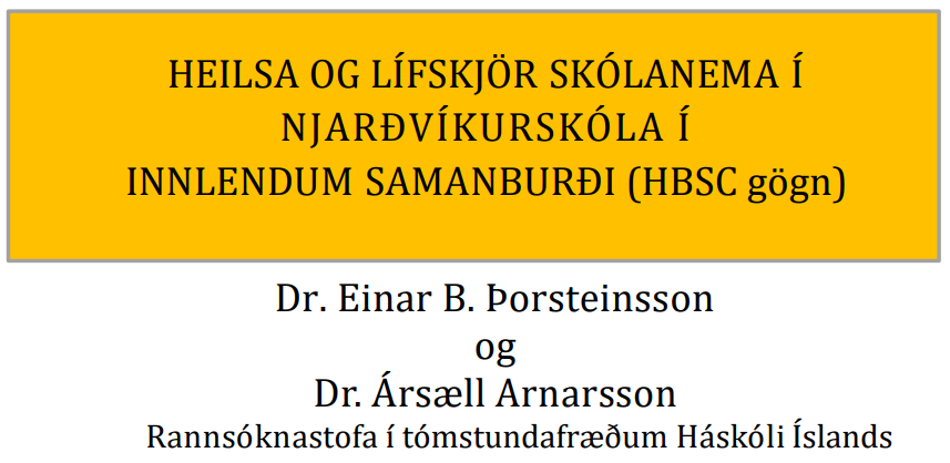 Heilsa og lífskjör nemenda í Njarðvíkurskóla í innlendum samanburði