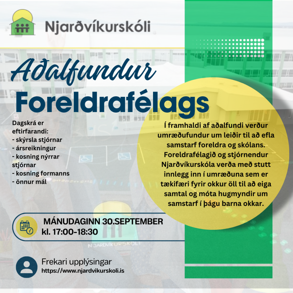 Aðalfundur foreldrafélags Njarðvíkurskóla