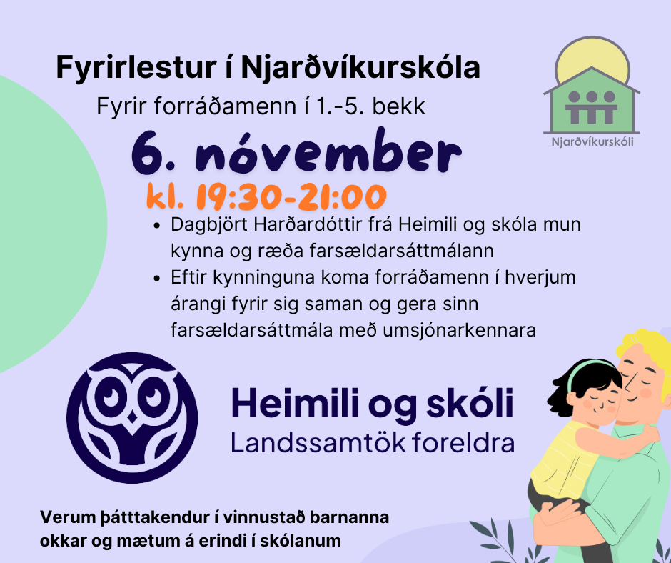 Fyrirlestur fyrir forráðamenn 1.-5. bekk