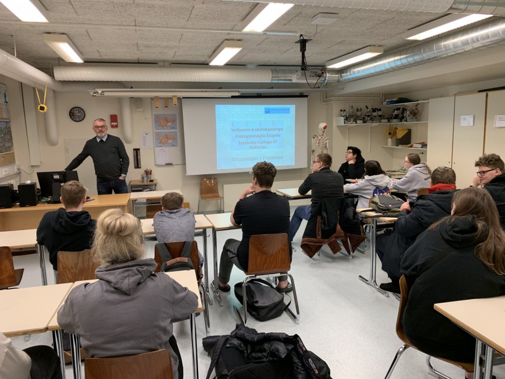 Páll Valur Björnsson kynnti Fisktækniskóla Íslands