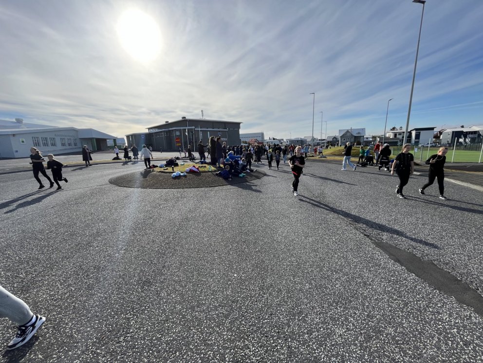 Ólympíuhlaup ÍSÍ í Njarðvíkurskóla