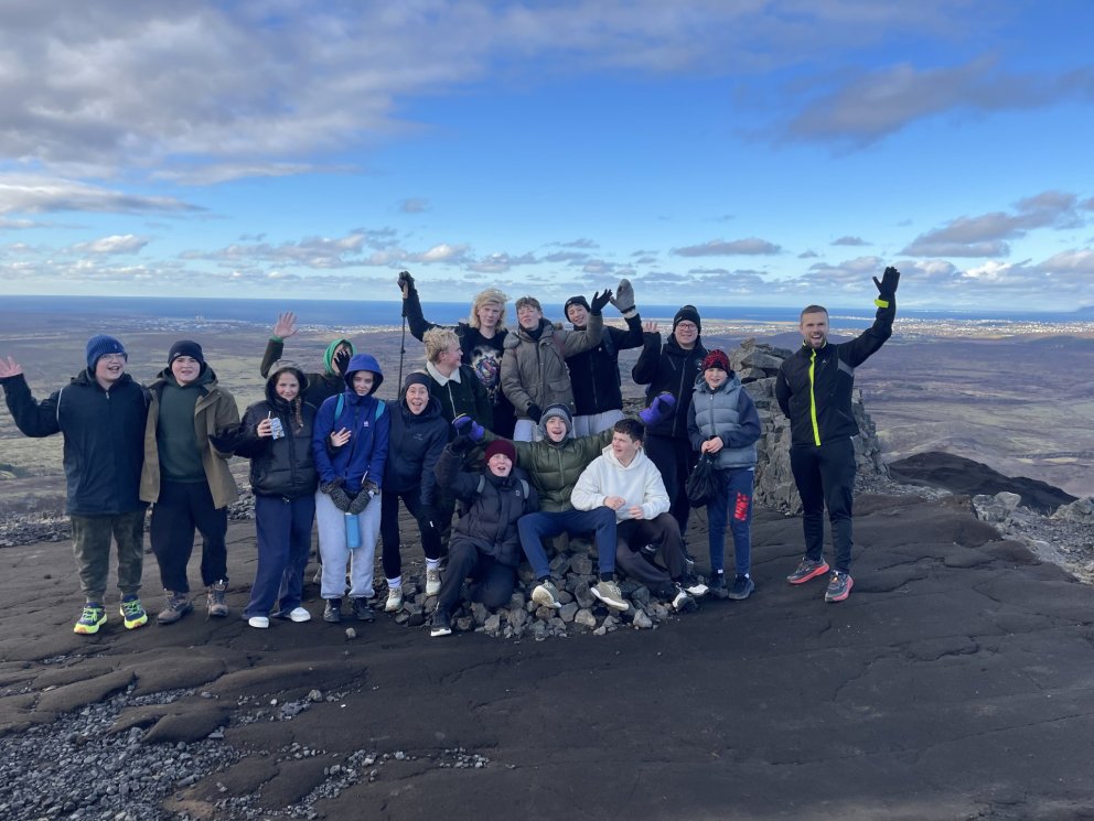 Nemendur í fjallgönguvalfagi gengu á Helgafell