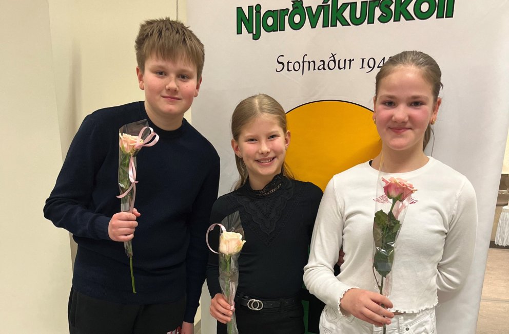 Elís Einar Klemens Halldórsson, Hafdís Inga Sveinsdóttir og Taiga Maria Baltrimait