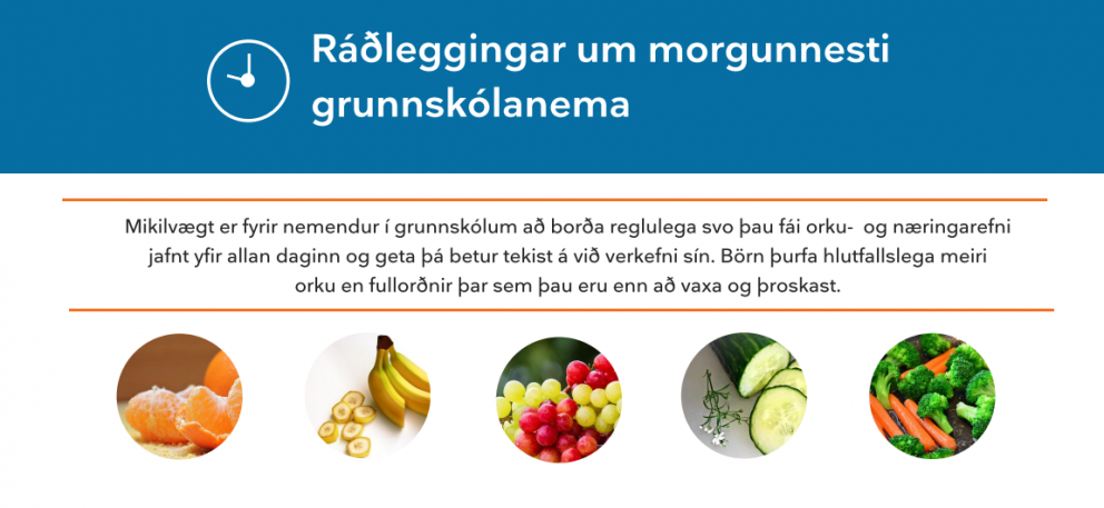 Ráðleggingar um morgunnesti grunnskólanema