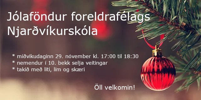 Jólaföndur foreldrafélags Njarðvíkurskóla