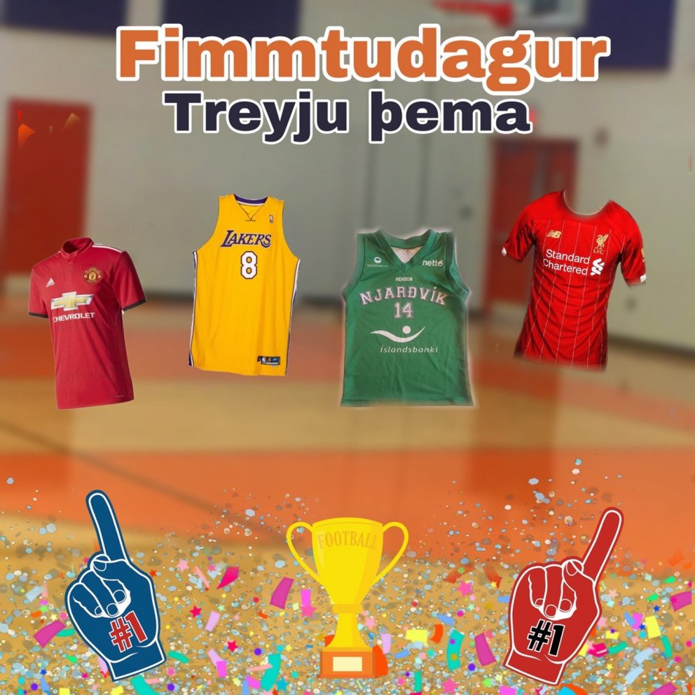 Íþróttatreyjudagur í Njarðvíkurskóla