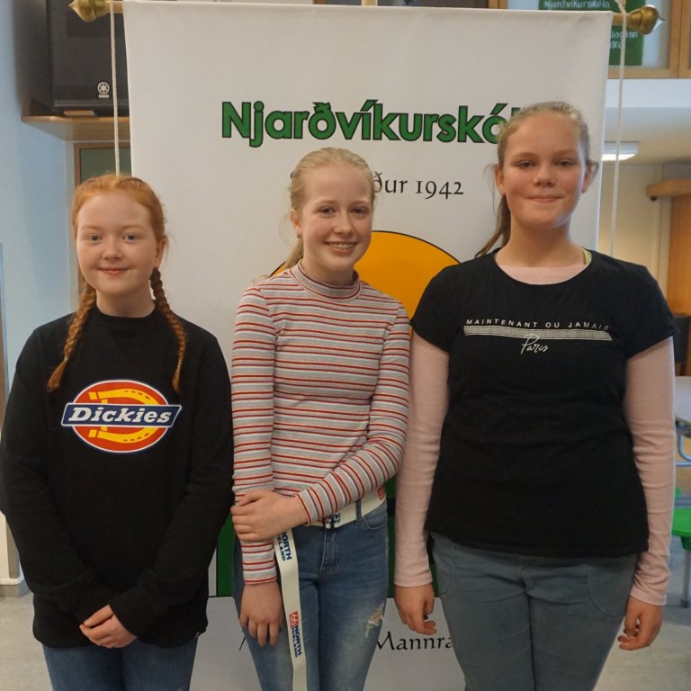 Lilja Rún Gunnarsdóttir, Bríet Björk Hauksdóttir og Sólrún Brynja Einarsdóttir.