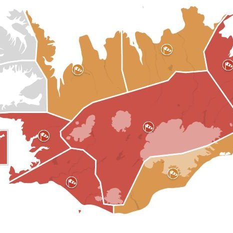 Rauð viðvörun vegna veðurs