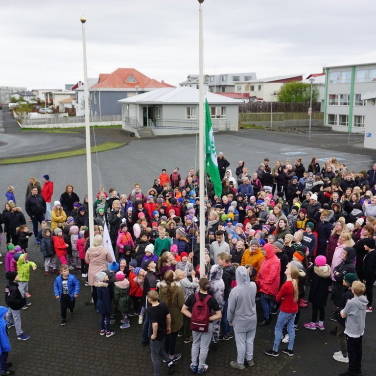 Frá athöfninni í dag.