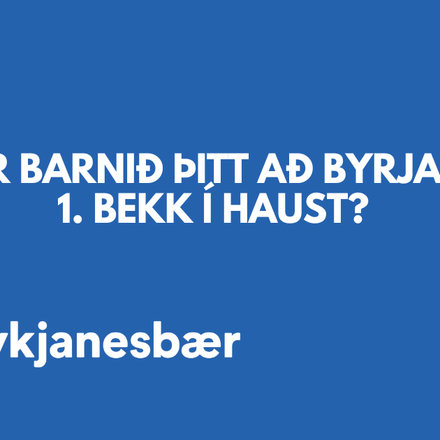 Innritun í 1. bekk í grunnskóla