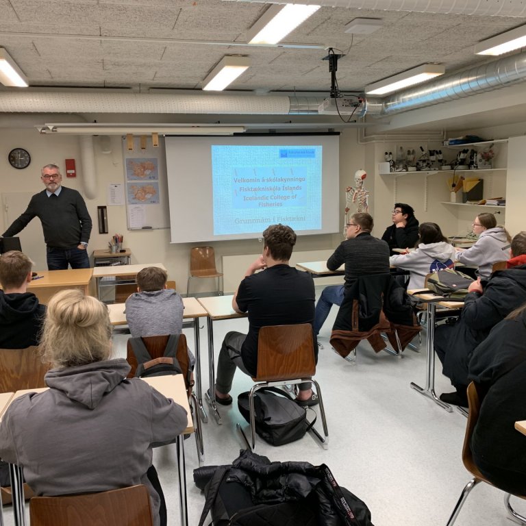 Páll Valur Björnsson kynnti Fisktækniskóla Íslands