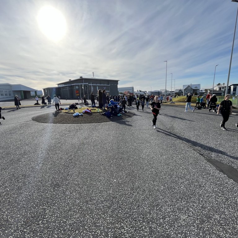 Ólympíuhlaup ÍSÍ í Njarðvíkurskóla