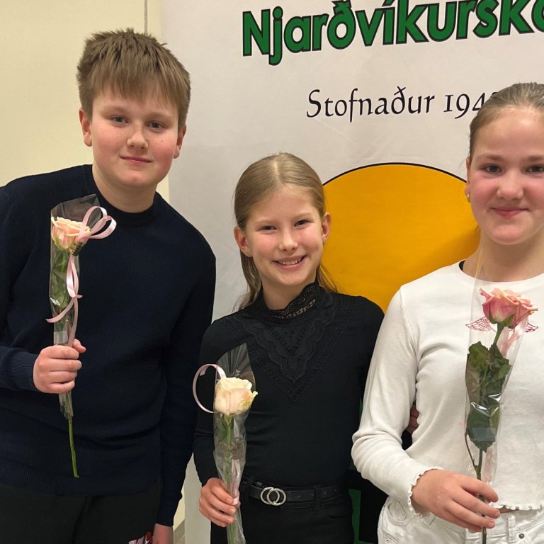Elís Einar Klemens Halldórsson, Hafdís Inga Sveinsdóttir og Taiga Maria Baltrimait