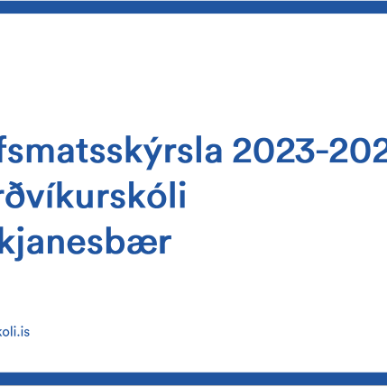 Sjálfsmatsskýrsla Njarðvíkurskóla 2023-2024